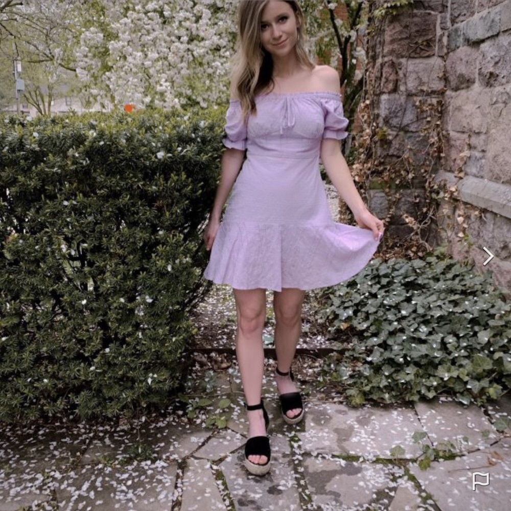 Off Shoulder Eyelet Dress